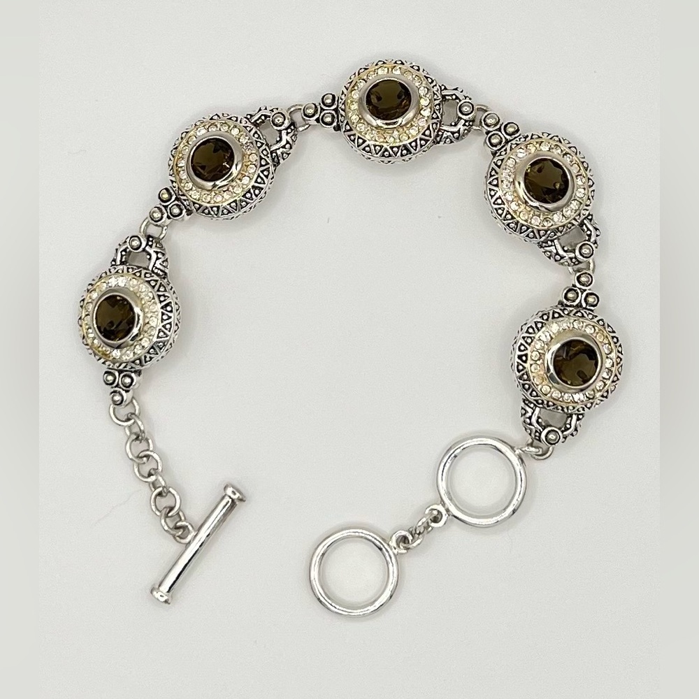 Vintage Premier Designs Silver and Gold Bracelet - Pre-Loved